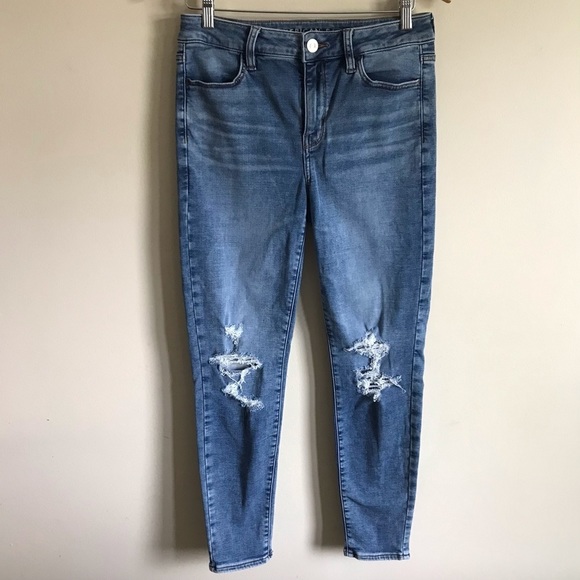 American Eagle Outfitters Denim - American Eagle Ripped Distressed High Rise Jegging Size 10
